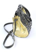 Load image into Gallery viewer, Black and Gold Cross Body Bag