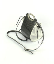 Load image into Gallery viewer, Black and White Leather Bag