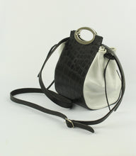 Load image into Gallery viewer, Black and White Leather Bag