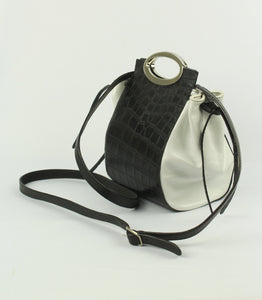 Black and White Leather Bag