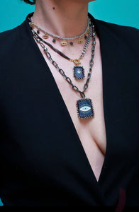 Dark necklace with Scapular