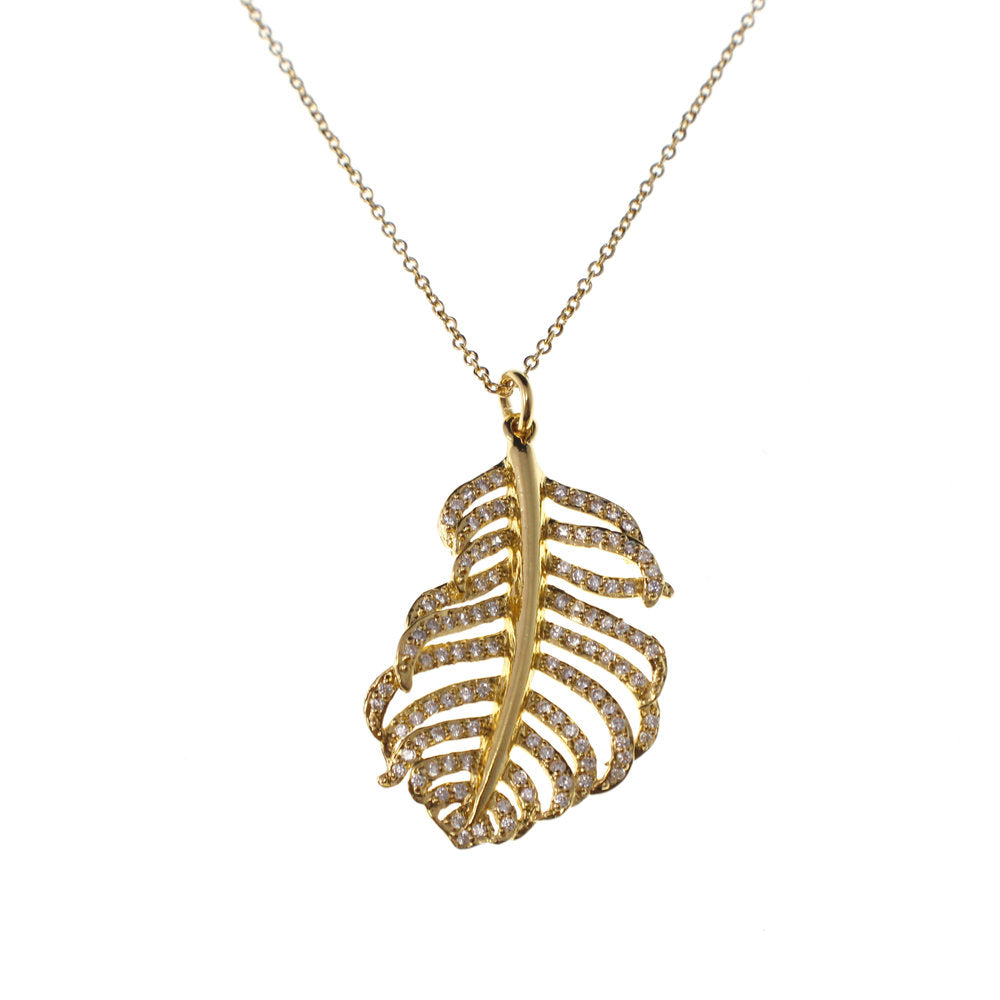 Gold Delicate Leaf Necklace