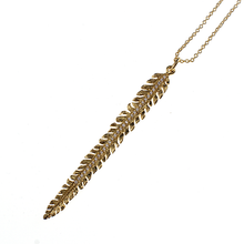 Load image into Gallery viewer, Gold Fern necklace