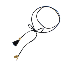 Load image into Gallery viewer, Long Leather Cord with Charms.