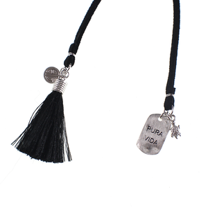 Long Leather Cord with Charms