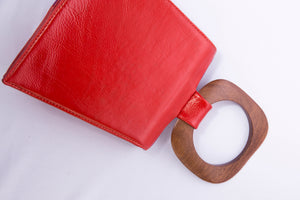 Red and Purple Clutch Bag