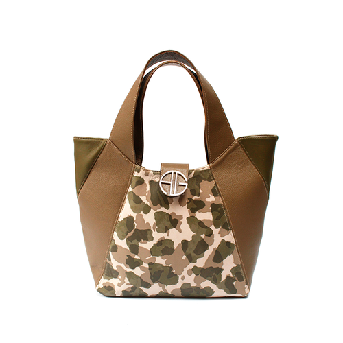 Camouflage Leather tote bag