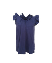 Load image into Gallery viewer, Blouse with ruffles on the neck