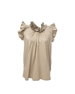 Blouse with ruffles on the neck